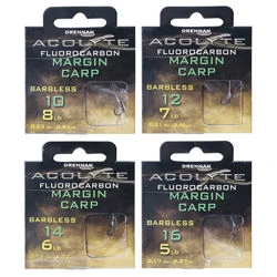 Drennan Hooks To Fluorocarbon Barbless Acolyte Margin Carp